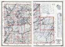 Sawyer County Map, Wisconsin State Atlas 1959